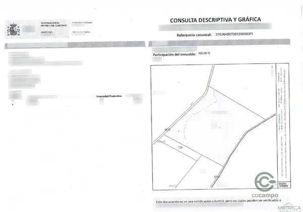 Finca rústica de 6,5 ha en venta en Añover de tormes, Salamanca