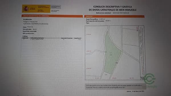 Finca agrícola de 1,36 ha en venta en Segovia