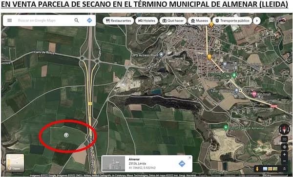 Finca agrícola de 7,2 ha en venta en Lérida