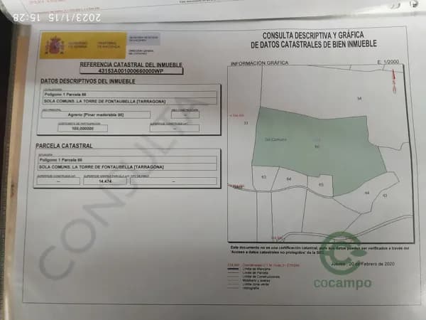 Finca forestal de 3 ha en venta en Tarragona
