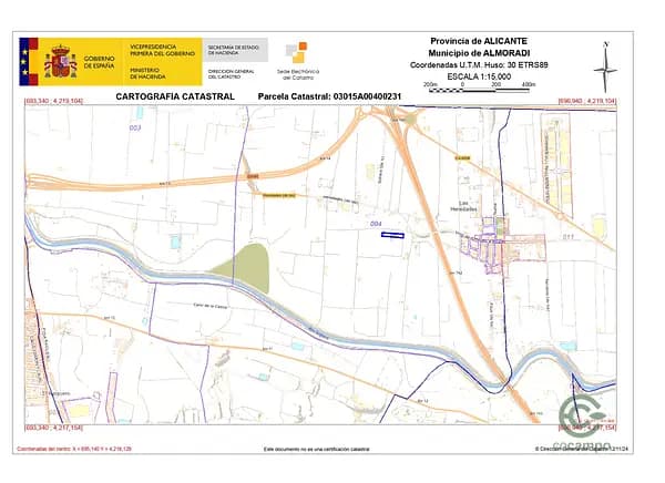 Finca agrícola de 0,2815 ha en venta en Alicante