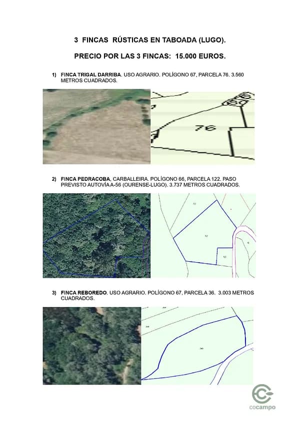 Finca rústica de 1 ha en venta en Lugo