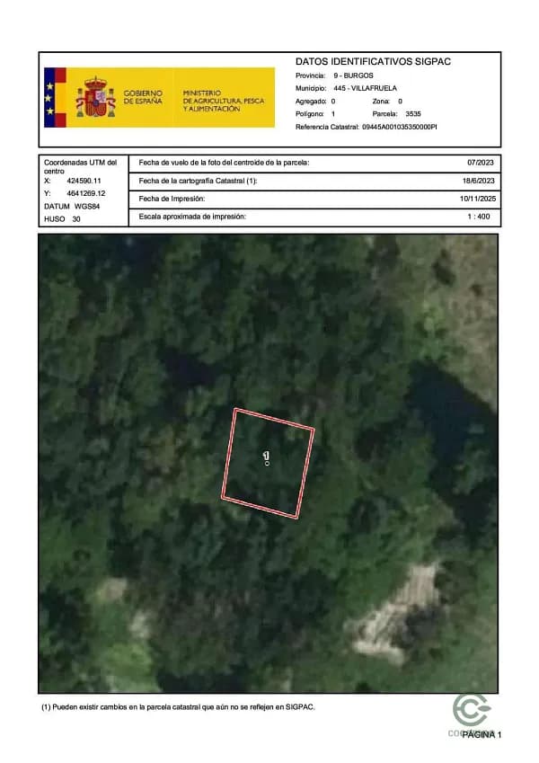 Finca agrícola de 25 ha en venta en Burgos