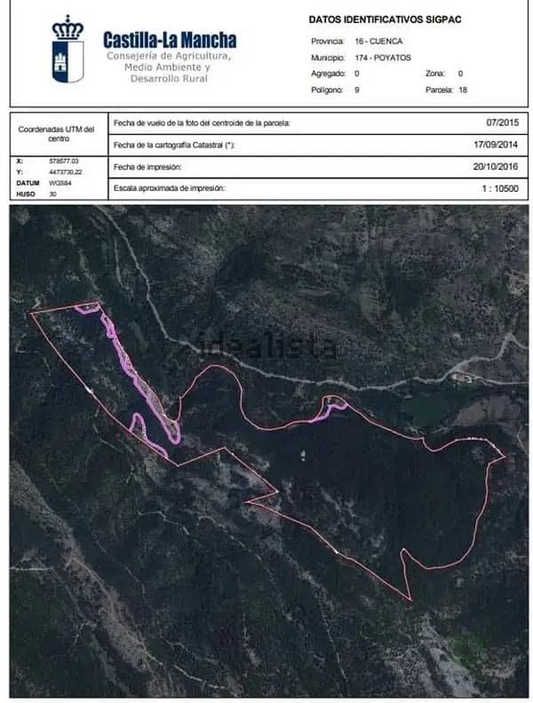 Finca rústica de 72 ha en venta en Cuenca