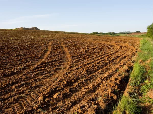 tierra arada como ejemplo claro de que es un terreno rústico