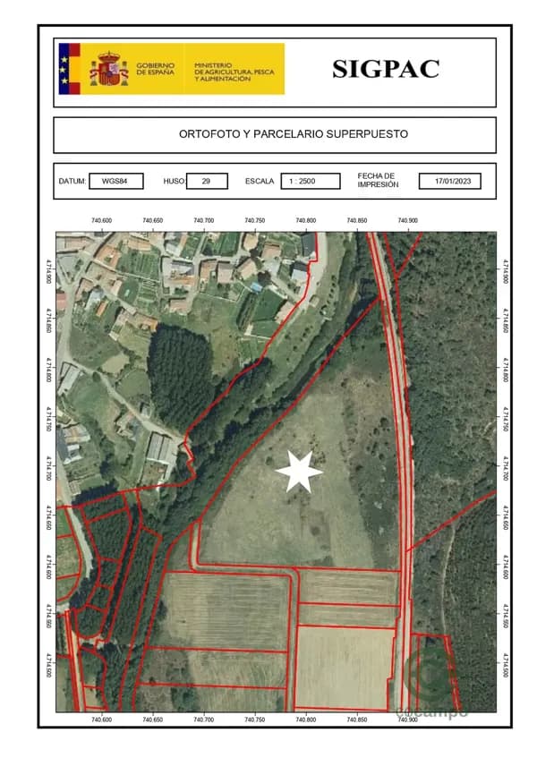 Finca rústica de 3 ha en venta en León