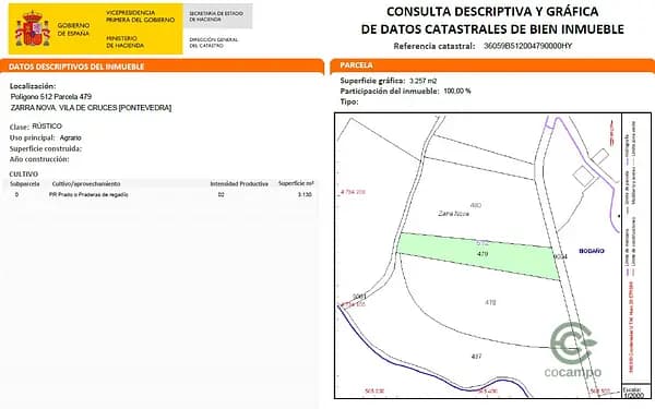 Finca rústica de 3,26 ha en venta en Pontevedra