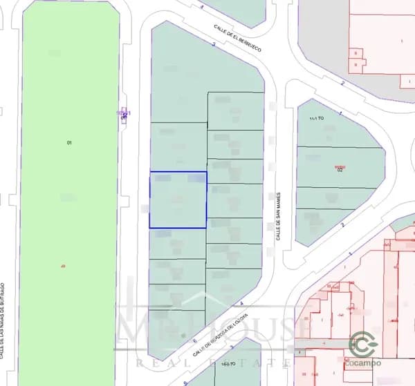 Terreno urbano de 0,12 ha en venta en Madrid, Madrid