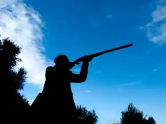 Cazador en plena acción durante la temporada de caza 2025/2026.