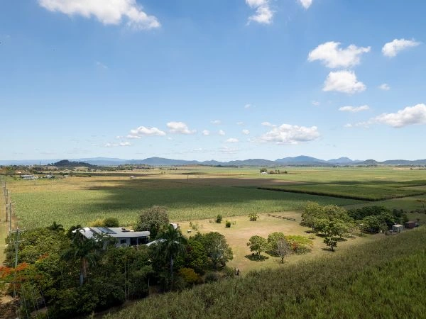 Vista área de una finca rústica